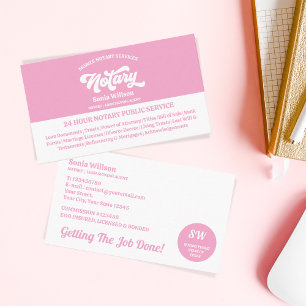 Stylish Mobile Notary & Loan Signing Agent Law Business Card