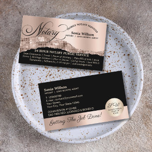 Stylish Mobile Notary & Loan Signing Agent Law Business Card