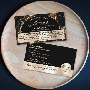 Stylish Mobile Notary & Loan Signing Agent Law Business Card
