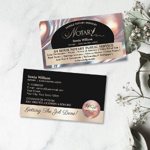 Stylish Mobile Notary & Loan Signing Agent Law Business Card