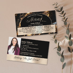 Stylish Mobile Notary & Loan Signing Agent Photo Business Card