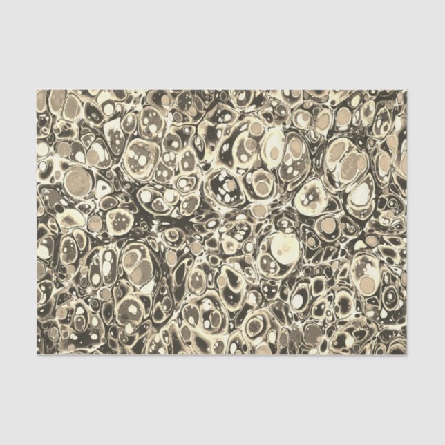 Stylish Modern Abstract Beige Tan Marble Pattern Tissue Paper (Front)