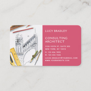 Stylish Modern Architect Engineering Construction Business Card