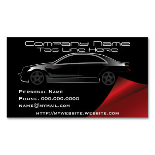 Stylish Modern Automotive Business Card Magnet