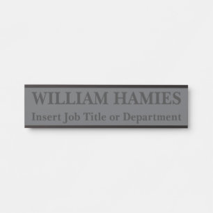 Stylish Modern Black Minimalist Door Sign