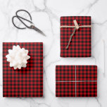 Stylish Modern Black Red Buffalo Check Plaid Wrapping Paper Sheet<br><div class="desc">Stylish Modern Black and Red Buffalo Check Plaid Wrapping Paper Sheets</div>
