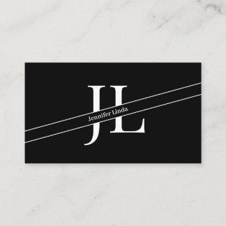 Stylish modern black white business card