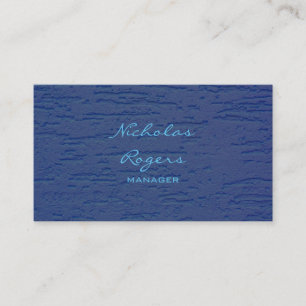 Stylish Modern Blue Professional Minimalist Design Business Card