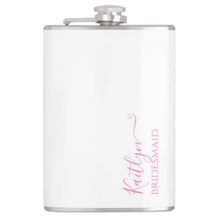 Stylish Modern Bridesmaid Gift Personalised Hip Flask