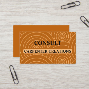 Stylish Modern Carpentry Professional  Business Card