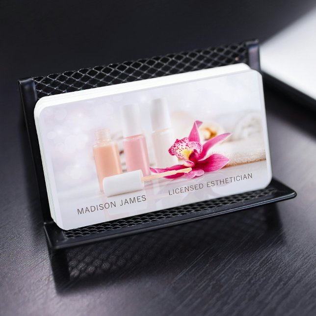 Stylish Modern Chic Beauty Salon Spa Professional Business Card (Creator Uploaded)