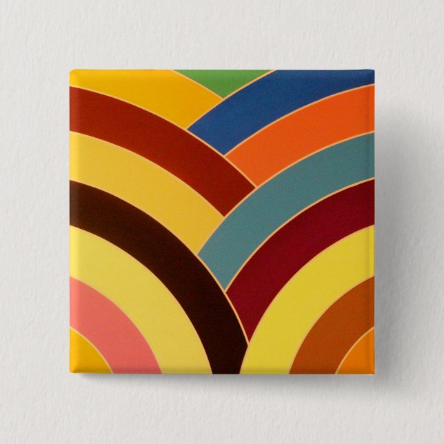 stylish modern chic chevron 15 cm square badge (Front)