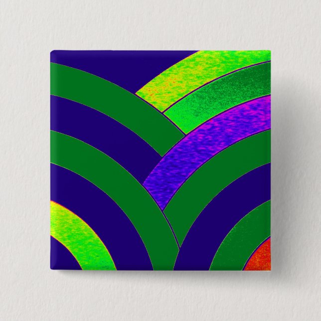 stylish modern chic chevron 15 cm square badge (Front)