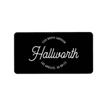 Stylish Modern Circular Text Return Address