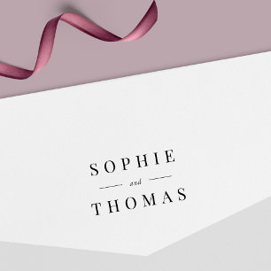 Stylish Modern Classic Couple Name Wedding Self-inking Stamp