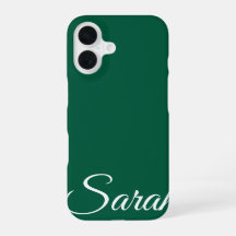 Stylish Modern Classic Customised Name Dark Green