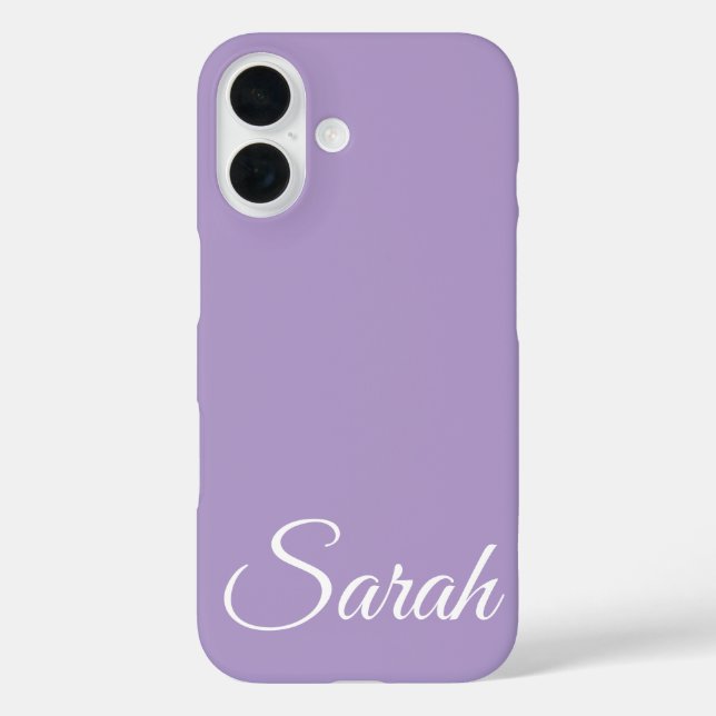 Stylish Modern Classic Customised Name lavender  Case-Mate iPhone Case (Back)