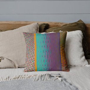 Stylish modern colorful pattern boho Throw Pillow