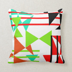 Stylish Modern Colourful Abstract Geometric Design Cushion