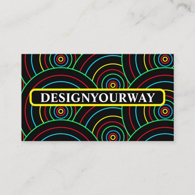Stylish Modern colourful Carpentry Professional  Business Card (Front)