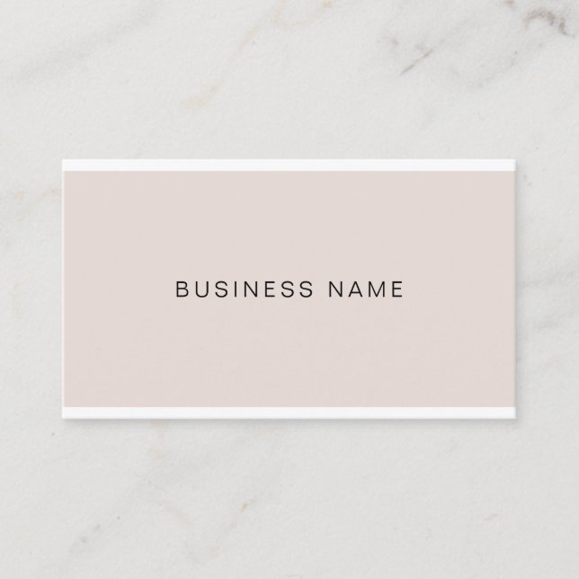 Stylish Modern Company Firm Artistic Clean Plain Business Card (Front)