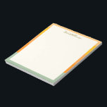 Stylish Modern Coral Sage Border Personalised Notepad<br><div class="desc">Stylish Modern Coral Sage Border Personalised Notepad</div>