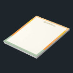 Stylish Modern Coral Sage Border Personalised Notepad<br><div class="desc">Stylish Modern Coral Sage Border Personalised Notepad</div>