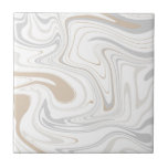 Stylish Modern Curves Grey Beige White Marble 7-8 Tile<br><div class="desc">Looking to be a little different and original? This modern faux stone light grey white beige marble mimic curves print wall ceramic tile is just what you need. Available in two sizes 4.25 x 4.25 and 6 x 6 inches. Please not that this is a flat colour print and is...</div>