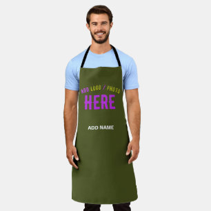 STYLISH MODERN CUSTOM ARMY GREEN VERIFIED BRANDED APRON