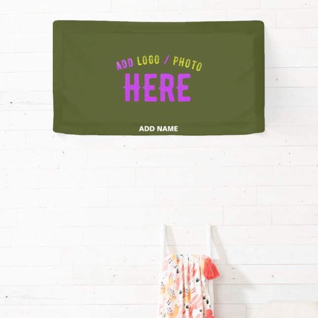 STYLISH MODERN CUSTOM ARMY GREEN VERIFIED BRANDED BANNER (Insitu)
