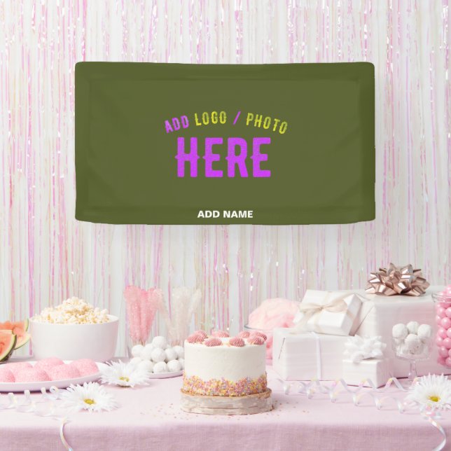 STYLISH MODERN CUSTOM ARMY GREEN VERIFIED BRANDED BANNER (Party)