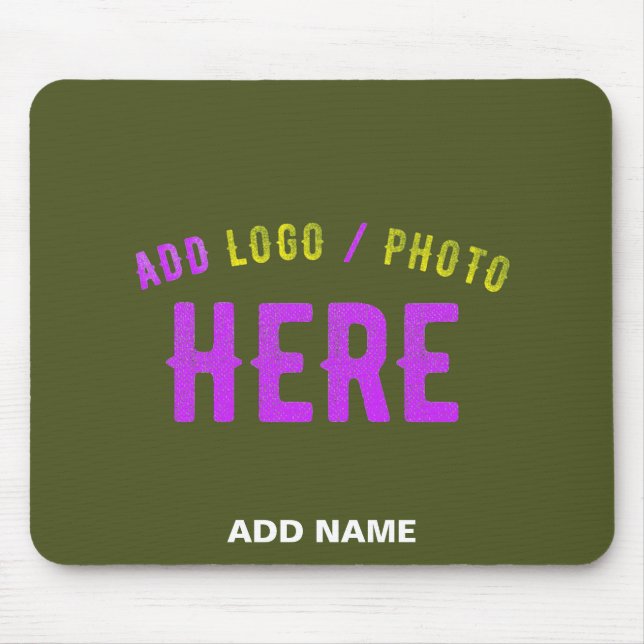 STYLISH MODERN CUSTOM ARMY GREEN VERIFIED BRANDED MOUSE PAD (Front)