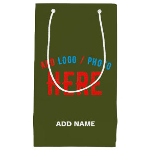 STYLISH MODERN CUSTOM ARMY GREEN VERIFIED BRANDED SMALL GIFT BAG