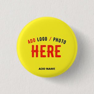 STYLISH MODERN CUSTOM BRIGHT YELLOW VERIFIED BRAND 3 CM ROUND BADGE