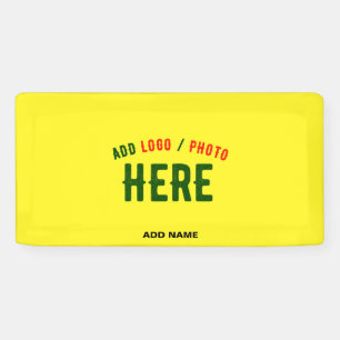 STYLISH MODERN CUSTOM BRIGHT YELLOW VERIFIED BRAND BANNER