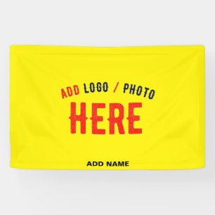 STYLISH MODERN CUSTOM BRIGHT YELLOW VERIFIED BRAND BANNER