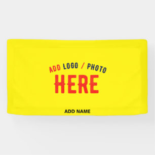 STYLISH MODERN CUSTOM BRIGHT YELLOW VERIFIED BRAND BANNER