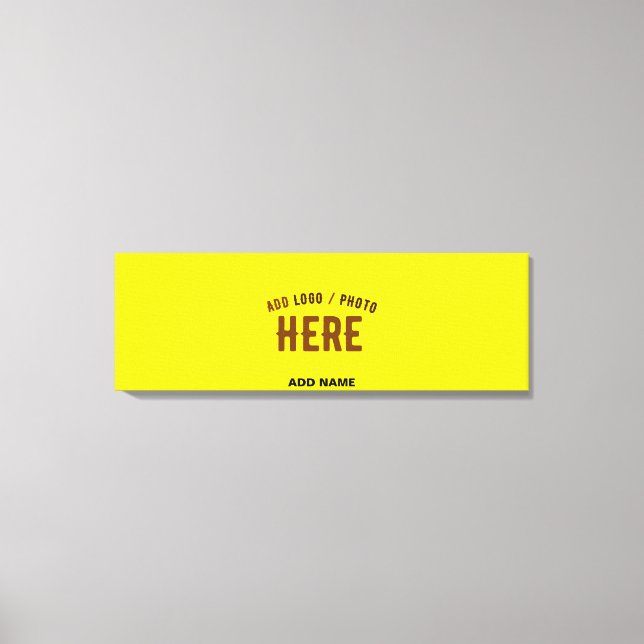 STYLISH MODERN CUSTOM BRIGHT YELLOW VERIFIED BRAND CANVAS PRINT (Front)
