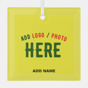 STYLISH MODERN CUSTOM BRIGHT YELLOW VERIFIED BRAND GLASS TREE DECORATION