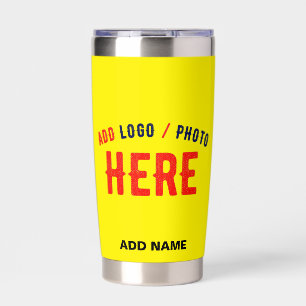 STYLISH MODERN CUSTOM BRIGHT YELLOW VERIFIED BRAND INSULATED TUMBLER