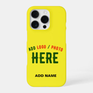STYLISH MODERN CUSTOM BRIGHT YELLOW VERIFIED BRAND iPhone 16 PRO CASE