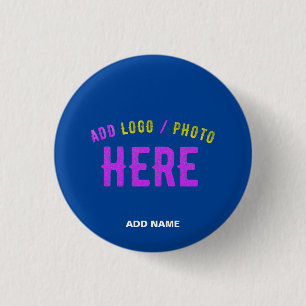 STYLISH MODERN CUSTOM COBALT BLUE VERIFIED BRANDED 3 CM ROUND BADGE