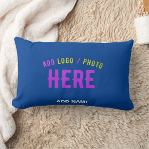 STYLISH MODERN CUSTOM COBALT BLUE VERIFIED BRANDED LUMBAR CUSHION
