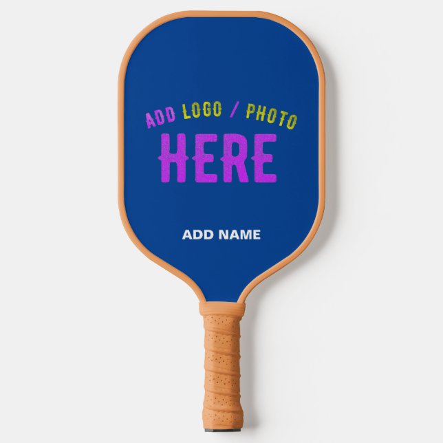 STYLISH MODERN CUSTOM COBALT BLUE VERIFIED BRANDED PICKLEBALL PADDLE (Front)