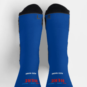 STYLISH MODERN CUSTOM COBALT BLUE VERIFIED BRANDED SOCKS