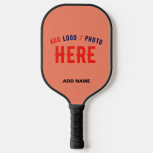 STYLISH MODERN CUSTOM CORAL ORANGE VERIFIED BRAND PICKLEBALL PADDLE