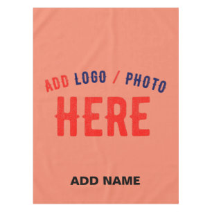 STYLISH MODERN CUSTOM CORAL ORANGE VERIFIED BRAND TABLECLOTH