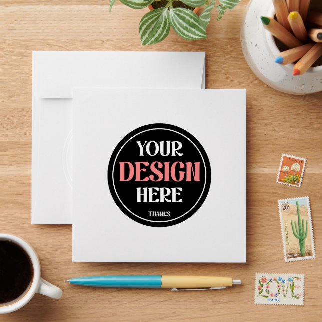 Stylish & Modern Custom Creations Verified  Envelope (Desk)