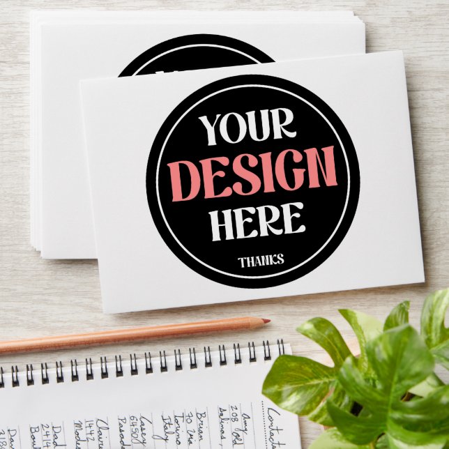 Stylish & Modern Custom Creations Verified  Envelope (Stacked)
