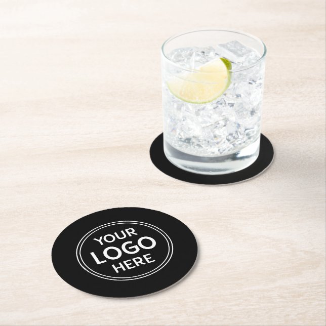 Stylish & Modern Custom Creations Verified  Round Paper Coaster (Insitu)